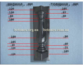 Форма балюстради КОД 13.06 - балясина